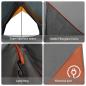 Preview: Campingzelt 3-Personen Grau und Orange Polyester 3-Personen