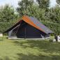 Preview: ARDEBO.de - Familienzelt 7-Personen Grau und Orange Polyester 7-Personen