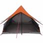 Preview: Familienzelt 7-Personen Grau und Orange Polyester 7-Personen
