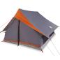 Preview: Familienzelt 7-Personen Grau und Orange Polyester 7-Personen