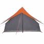 Preview: Familienzelt 7-Personen Grau und Orange Polyester 7-Personen