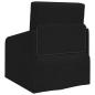 Preview: Sofa Schwarz Polyester, Holz 200 x 60 x 62 cm Ergonomisch