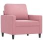 Preview: Sessel mit Hocker Rosa 60 cm Samt