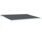 Preview: Markise Einziehbar Anthrazit 4x3 m Stoff und Aluminium