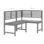 Preview: 2-tlg. Bistro-Set Massivholz Akazie Grau