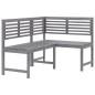 Preview: 2-tlg. Bistro-Set Massivholz Akazie Grau