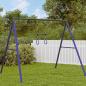 Preview: Trapezstange mit Turnringen für Kinder Blau Dunkelgrün Stahl