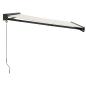 Preview: Markise Einziehbar Creme 3x2,5 m Stoff und Aluminium