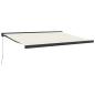 Preview: Markise Einziehbar Creme 4x3 m Stoff und Aluminium
