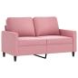 Preview: 4-tlg. Sofagarnitur mit Kissen Rosa Samt