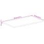 Preview: Tischplatte 120x70x2,5 cm Rechteckig Raues Massivholz Mango