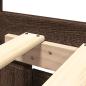 Preview: Bettgestell mit Kopfteil Braun Eichen-Optik 200x200 cm