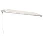 Preview: Markise Einziehbar Creme 4x3 m Stoff und Aluminium