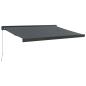 Preview: Markise Einziehbar Anthrazit 3x2,5 m Stoff und Aluminium