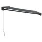 Preview: Markise Einziehbar Anthrazit 3x2,5 m Stoff und Aluminium