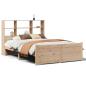 Preview: Massivholzbett mit Regal ohne Matratze 140x190 cm Kiefer