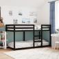 Preview: ARDEBO.de - Etagenbett Schwarz 90x200 cm Massivholz Kiefer