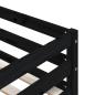 Preview: Etagenbett Schwarz 90x200 cm Massivholz Kiefer