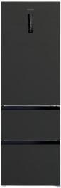 Preview: ARDEBO.de Wolkenstein WFD400ENFDDIX Stand Kühl-Gefrierkombination French-Door, 60 cm breit, 401 L, NoFrost, Kindersicherung, Dark-Inox Design