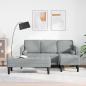 Preview: ARDEBO.de - 2-teiliges Sofa Set mit Kissen Hellgrau Stoff