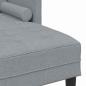Preview: 2-teiliges Sofa Set mit Kissen Hellgrau Stoff