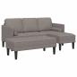 Preview: 2-teiliges Sofa Set mit Kissen in taupefarbenem Stoff