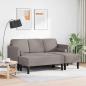 Preview: 2-teiliges Sofa Set mit Kissen in taupefarbenem Stoff