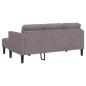 Preview: 2-teiliges Sofa Set mit Kissen in taupefarbenem Stoff