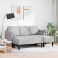 Preview: ARDEBO.de - 2-teiliges Sofa Set mit Kissen aus wolkengrauem Stoff