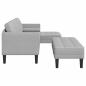 Preview: 2-teiliges Sofa Set mit Kissen aus wolkengrauem Stoff