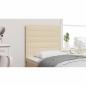 Preview: Kopfteil Linien Design Creme 90 cm Stoff