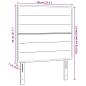Preview: Kopfteil Linien Design Blau 90 cm Stoff