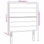 Preview: Kopfteil Linien Design Dunkelgrau 100 cm Stoff