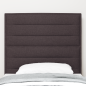 Preview: Kopfteil Linien Design Dunkelbraun 100 cm Stoff