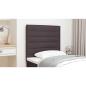 Preview: Kopfteil Linien Design Dunkelbraun 100 cm Stoff