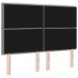 Preview: Kopfteil Linien Design Hellgrau 140 cm Stoff