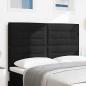 Preview: ARDEBO.de - Kopfteil Linien Design Schwarz 140 cm Stoff