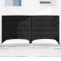Preview: Kopfteil Linien Design Schwarz 140 cm Stoff