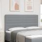 Preview: Kopfteil Linien Design Hellgrau 180 cm Stoff