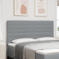 Preview: Kopfteil Linien Design Hellgrau 180 cm Stoff