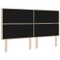 Preview: Kopfteil Linien Design Creme 180 cm Stoff