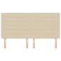 Preview: Kopfteil Linien Design Creme 180 cm Stoff