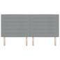 Preview: Kopfteil Linien Design Hellgrau 200 cm Stoff