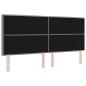 Preview: Kopfteil Linien Design Hellgrau 200 cm Stoff