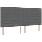 Preview: Kopfteil Linien Design Dunkelgrau 200 cm Stoff