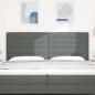 Preview: Kopfteil Linien Design Dunkelgrau 200 cm Stoff