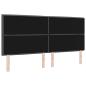 Preview: Kopfteil Linien Design Dunkelgrau 200 cm Stoff