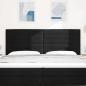 Preview: Kopfteil Linien Design Schwarz 200 cm Stoff