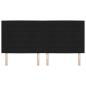 Preview: Kopfteil Linien Design Schwarz 200 cm Stoff