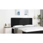 Preview: Kopfteil Linien Design Schwarz 200 cm Stoff
